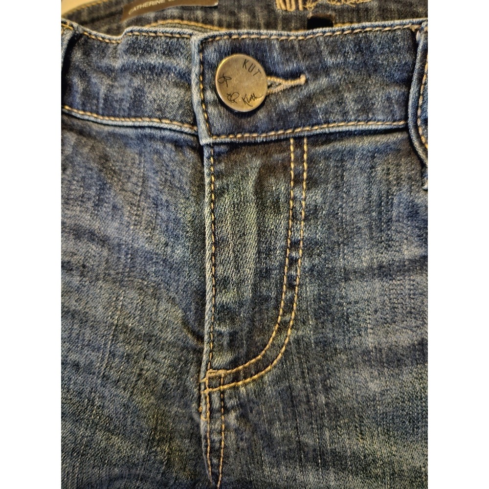 KUT From The Kloth Jeans Women 0 Blue Catherine Boyfriend Distressed 28x29 - Picture 12 of 16